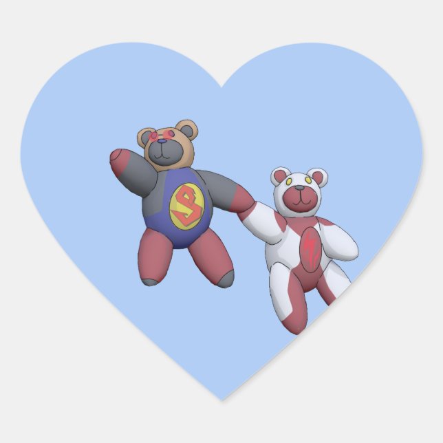 BearKon Herz-Aufkleber (Vorderseite)