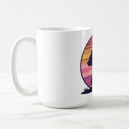 Bearly Awake - Funny Retro Bear Sunset Design Kaffeetasse