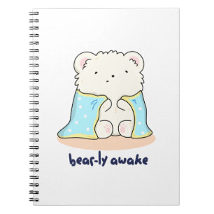 Bearly Awake Funny Sleepy Bären Puff Notizblock