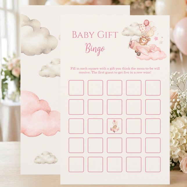 Bearly Baby Shower Geschenk-Bingo-Spiel    (We Can Bealy Wait Tedd Bear Gift Bingo Game | Girl Baby Shower)