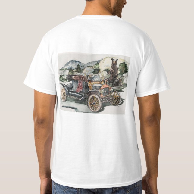 Bearly Driving T-Shirt (Rückseite)