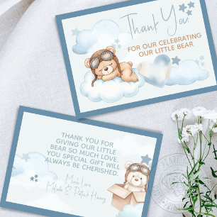 Bearly Wait Baby Shower Dankeskarte