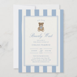 Bearly Wait Baby Shower Einladung Bären Thema