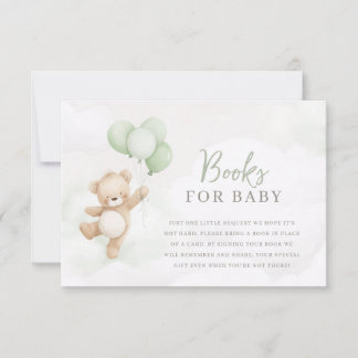 Bearly Wait Baby Shower Sage Bear Books For Baby Einladung