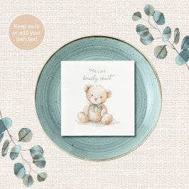 Bearly Wait Baby Shower Servietten Teddy Bär