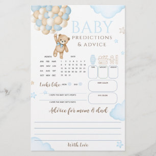 Bearly Wait Ballon Bär Baby Junge Shower Spiel