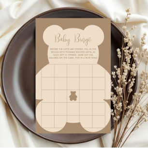 Bearly Wait Beige Baby Bingo Karte