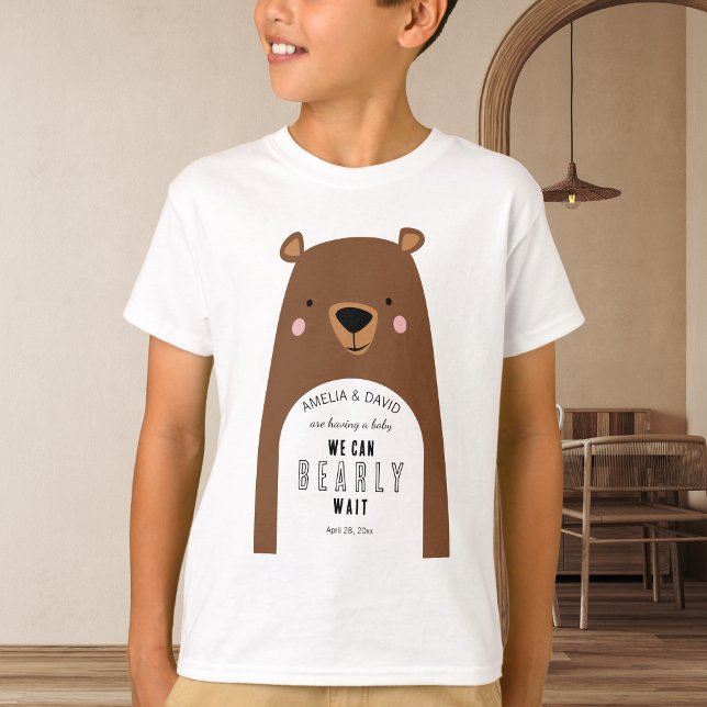 Bearly Wait Big Brother Baby Announcement T-Shirt (Von Creator hochgeladen)