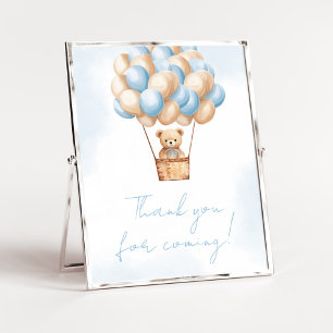 Bearly Wait Blue Hot Air Vielen Dank für Ihr Komme Poster