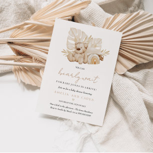 Bearly Wait Boho Baby Dusche Einladung