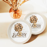 Bearly Wait Boho Ballon Neutral Baby Dusche Pappteller<br><div class="desc">Ein kleiner Bär ist unterwegs? Natürlich wirst du feiern! Dieses Bärenballon " We Can Bearly Wait" Design hilft Ihnen,  eine tolle Babydusche zu planen!</div>