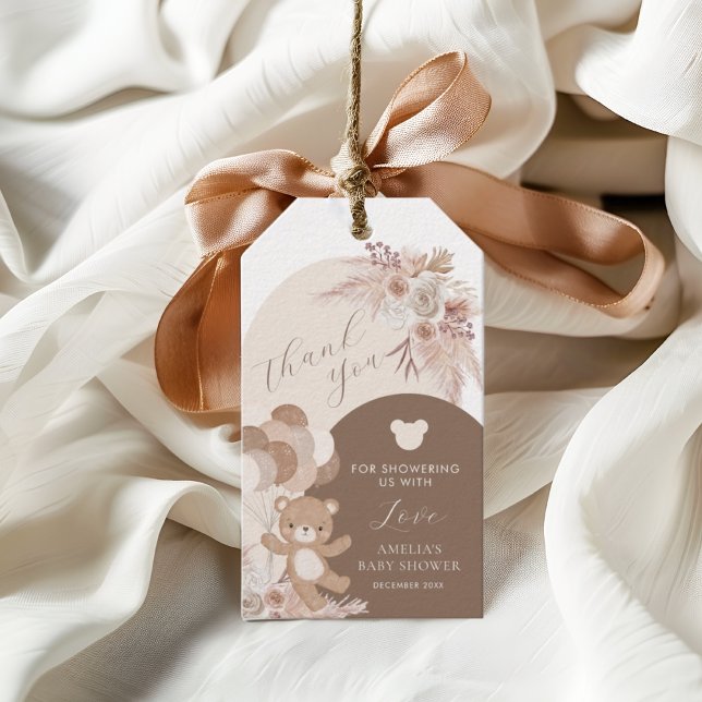 Bearly Wait Boho Teddy Bear Danke Geschenkanhänger (Von Creator hochgeladen)