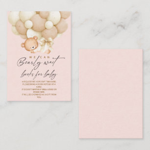 Bearly Wait Bücher für Baby Mädchen Shower Begleitkarte