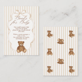 Bearly Wait Elegant Baby Shower book request Begleitkarte