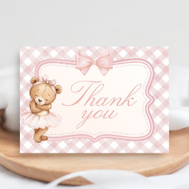 Bearly Wait Elegant Bear Baby Shower Dankeskarte
