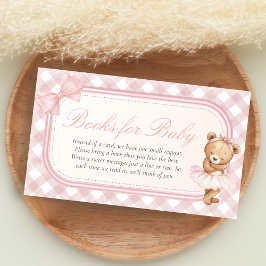 Bearly Wait Elegant Bear Shower Books for Baby Begleitkarte