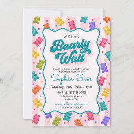Bearly Wait Gummy Bear Baby Shower Invitation Einladung