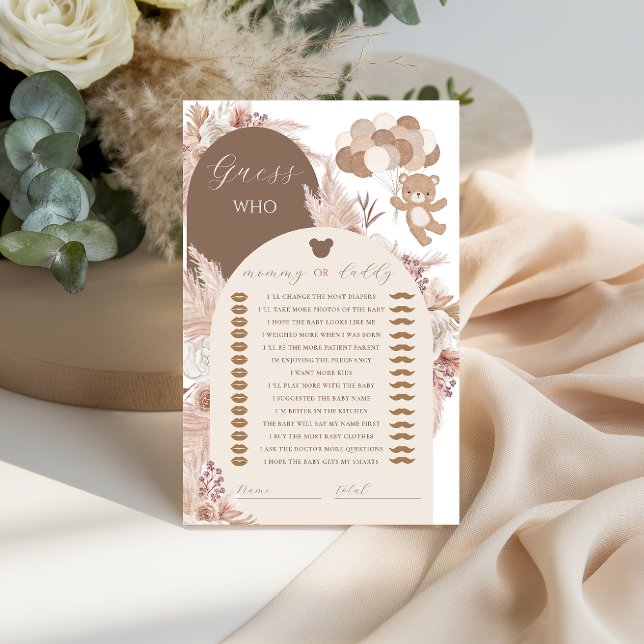 Bearly Wait Mommy or Daddy Guess Who Baby Game (Von Creator hochgeladen)