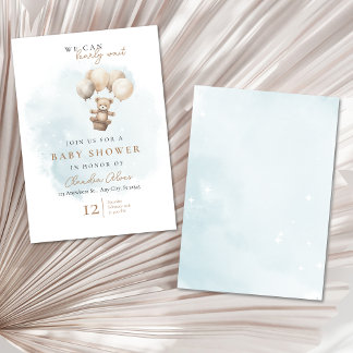 Bearly Wait Neutral Baby Shower Einladung