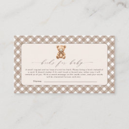 Bearly Wait Neutral Simple Baby Shower Begleitkarte