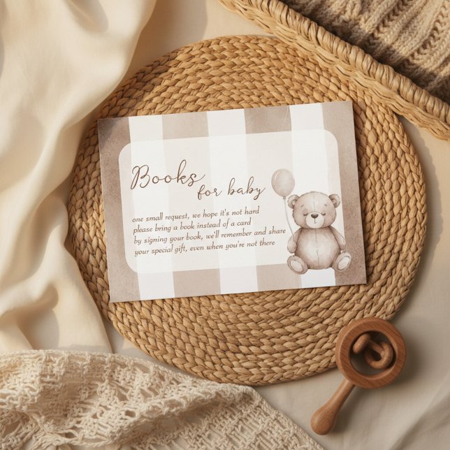Bearly Wait Neutral Teddy Baby Shower Begleitkarte (
Bearly Wait neutral teddy baby shower design with soft beige and brown tones)