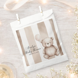Bearly Wait Neutral Teddy Baby Shower Geschenktütchen
