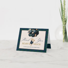 Bearly Wait Teddy Balloon Baby Shower books Dankeskarte