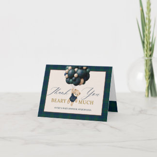 Bearly Wait Teddy Balloon Baby Shower books Dankeskarte