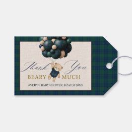 Bearly Wait Teddy Balloon Baby Shower books Geschenkanhänger