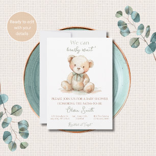 Bearly Wait Teddy Bär Baby Shower Einladung