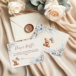 Bearly Wait Teddy Bear Baby Shower Diaper Raffle Begleitkarte