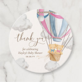 Bearly Wait Teddy Bear Thank You Twins Baby Shower Geschenkanhänger