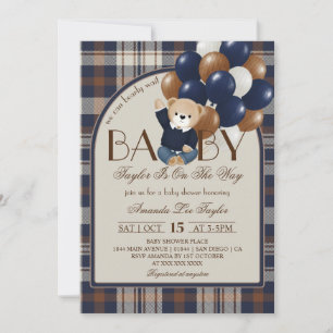 Bearly Wait Vintage Babyparty Einladung
