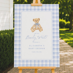 Bearly Wait Vintage Babyparty Willkommen Poster