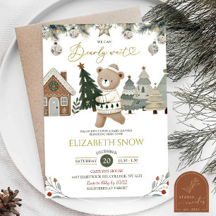 Bearly Wait Weihnachtsdusche Einladung