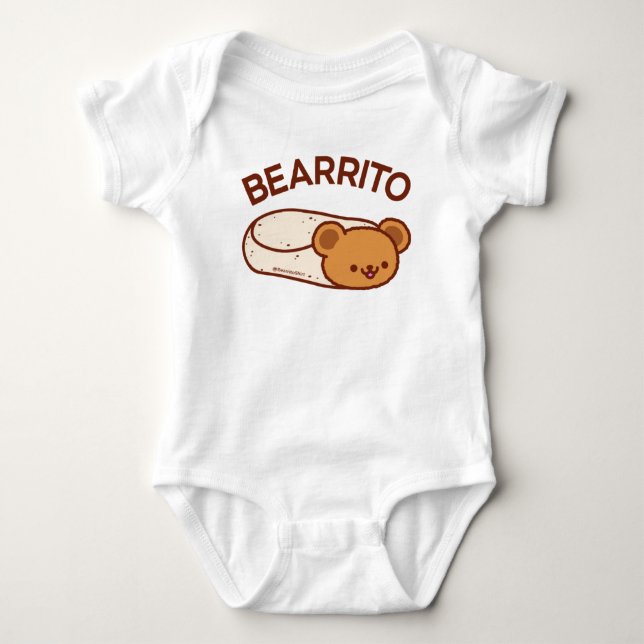 BEARRITO - Bear Burrito Baby Bodysuit Strampler (Vorderseite)