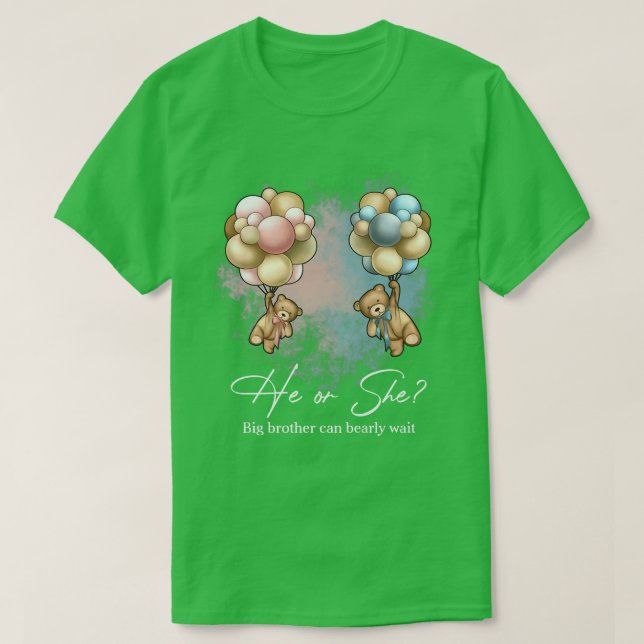 Bears Balloons Big Brother kann frühzeitig warten  T-Shirt (Design vorne)