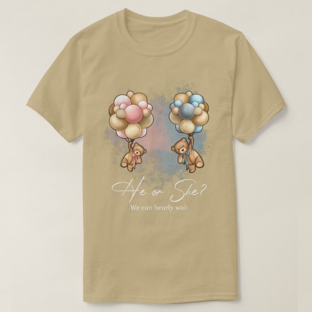 Bears Balloons, die wir frühzeitig abwarten können T-Shirt (Design vorne)