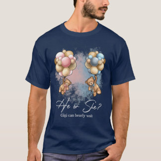 Bears Balloons Gigi kann frühzeitig Geschlechtsver T-Shirt