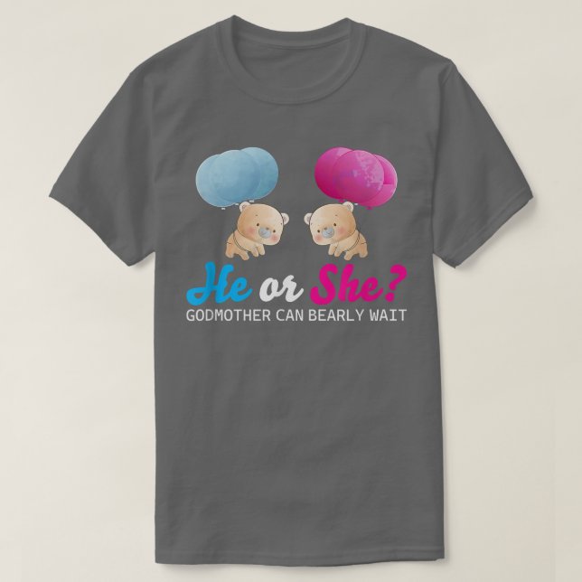 Bears Balloons Godmutter kann frühzeitig abwarten  T-Shirt (Design vorne)