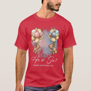 Bears Balloons Tante kann frühzeitig warten Gender T-Shirt