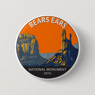 Bears Ears National Monument Utah Vintage Button