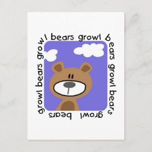 Bears Growl Tshirts und Geschenke Postkarte