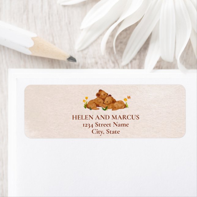 Bears Illustration Babydusche Rückführungszeichen (Insitu)