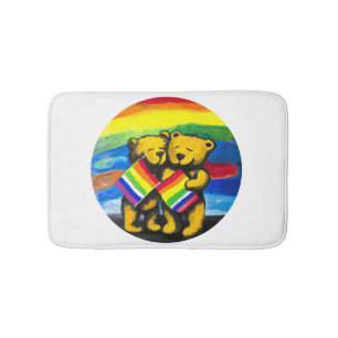 Bears Liebe LGBT-Regenbogenflagge Badematte
