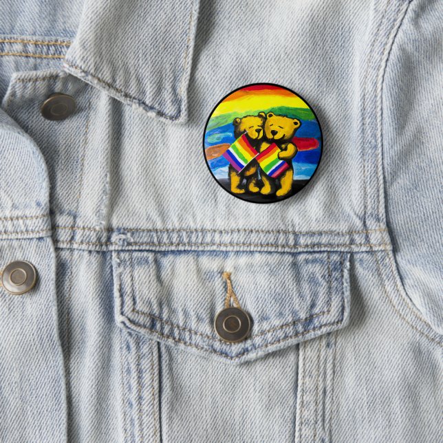 Bears Liebe LGBT-Regenbogenflagge Button (Beispiel)