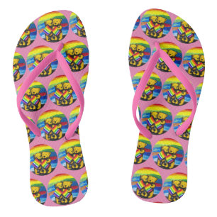 Bears Liebe LGBT-Regenbogenflagge Flip Flops