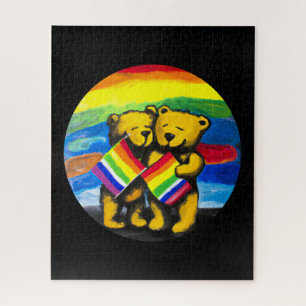 Bears Liebe LGBT-Regenbogenflagge Puzzle