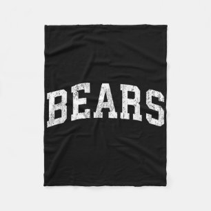 Bears Mascot Vintag Athletic Sports Name Design Fleecedecke