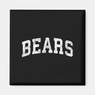 Bears Mascot Vintag Athletic Sports Name Design T Magnet